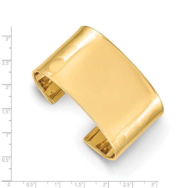 14K 37mm Polished Cuff Bangle - Image 3