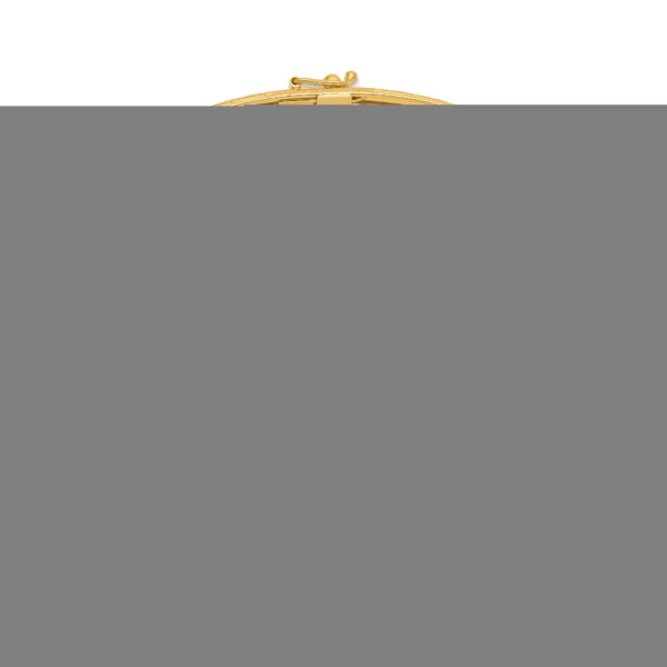 14k Hexagonal Design Diamond-cut Flexible Bangle - Image 2