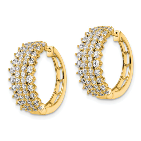 14K 2ctw Lab Grown VS/SI FGH Diam Earrings Rd 60-.015, 24-.025,8-.028, 8-. - Image 2