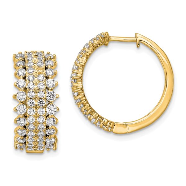 14K 2ctw Lab Grown VS/SI FGH Diam Earrings Rd 60-.015, 24-.025,8-.028, 8-.