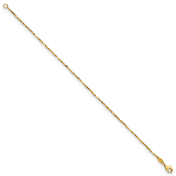 14K Polished Fancy Link 7.25in Bracelet - Image 2