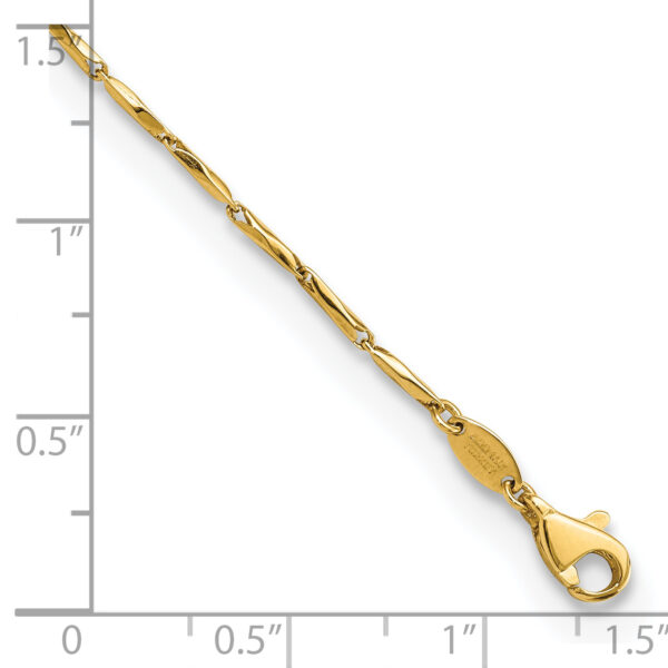 14K Polished Fancy Link 7.25in Bracelet - Image 3