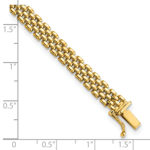 14k 6mm Panther Link Bracelet - Image 3