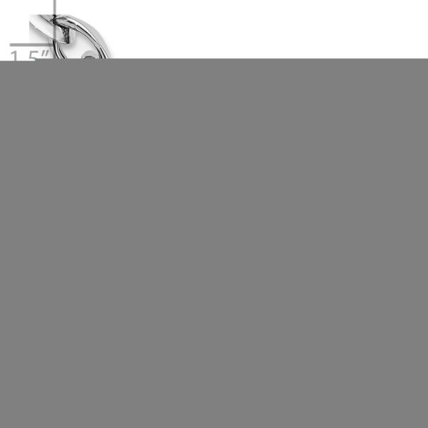 14K White Polished Fancy Link Bracelet - Image 3
