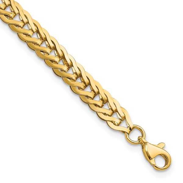 14K Polished Fancy Link 7.5in Bracelet