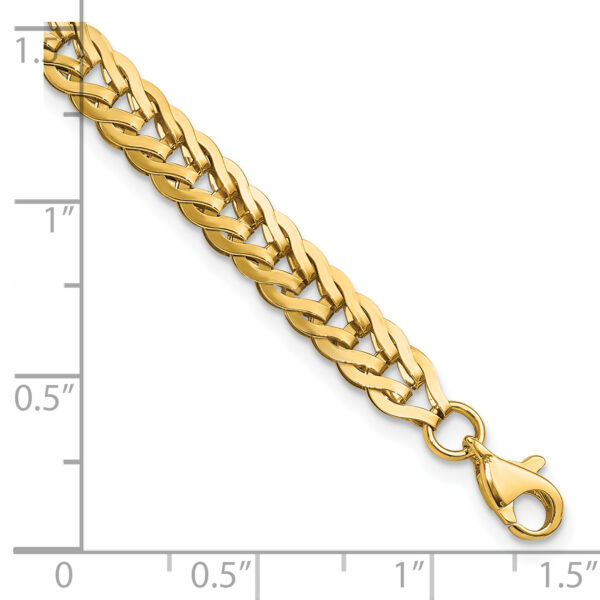 14K Polished Fancy Link 7.5in Bracelet - Image 3
