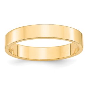 14KY 4mm LTW Flat Band Size 4.5