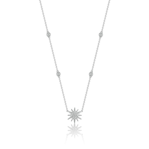 0.33 Carat Diamond Necklace in 10k White Gold