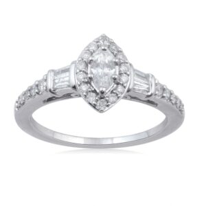 14KT W RING .7500