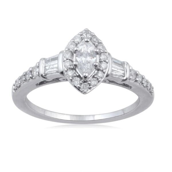 14KT W RING .7500
