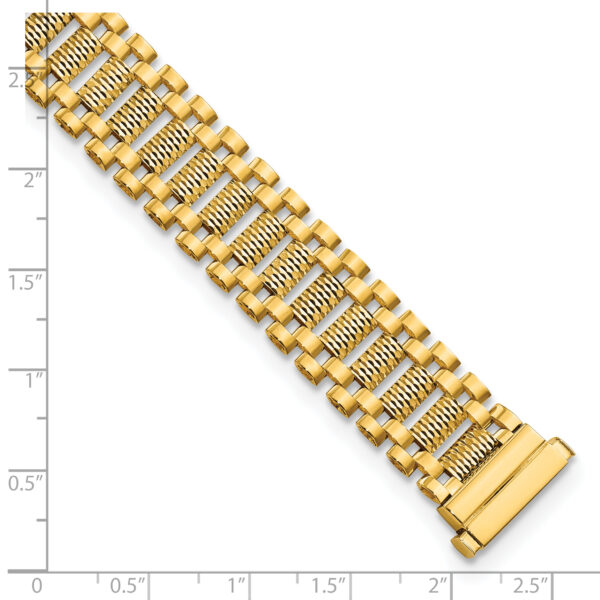 14K Polished & D/C Fancy Link Bracelet - Image 3