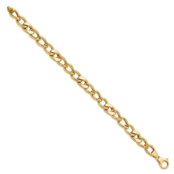 14K Polished Fancy Link Men's Bracelet - Image 2