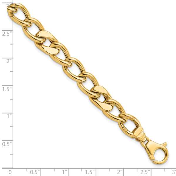 14K Polished Fancy Link Men's Bracelet - Image 3