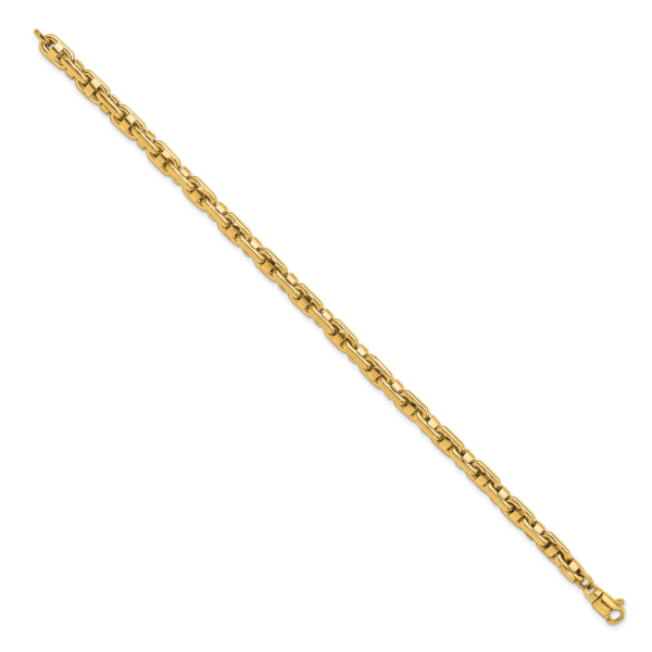 14K Yellow Polished Fancy Link Men's Bracelet - Image 2