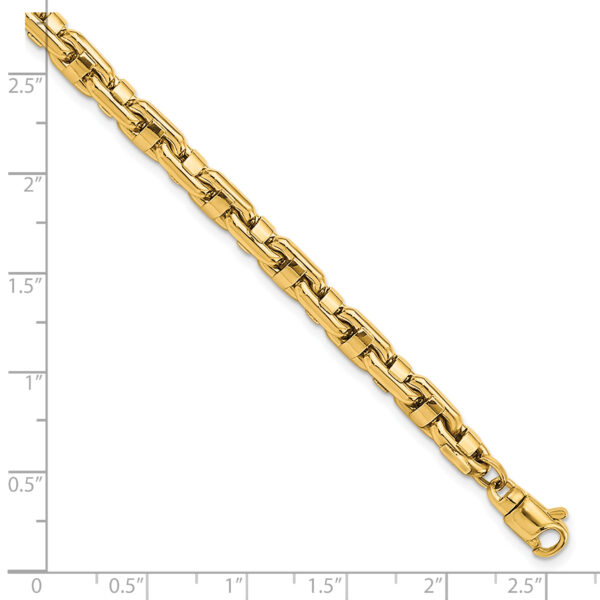 14K Yellow Polished Fancy Link Men's Bracelet - Image 3