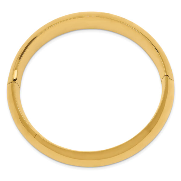 14k 11/16 Oversize High Polished Hinged Bangle Bracelet - Image 2
