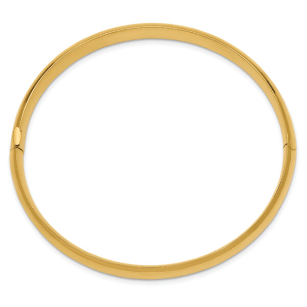 14k 5/16 High Polished Hinged Bangle Bracelet - Image 2