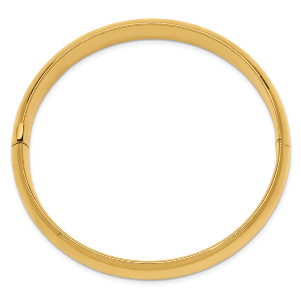14k 7/16 High Polished Hinged Bangle Bracelet - Image 2