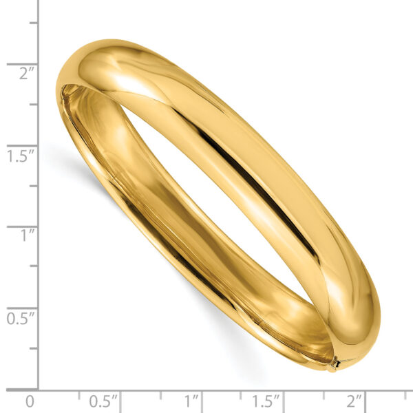 14k 7/16 High Polished Hinged Bangle Bracelet - Image 3