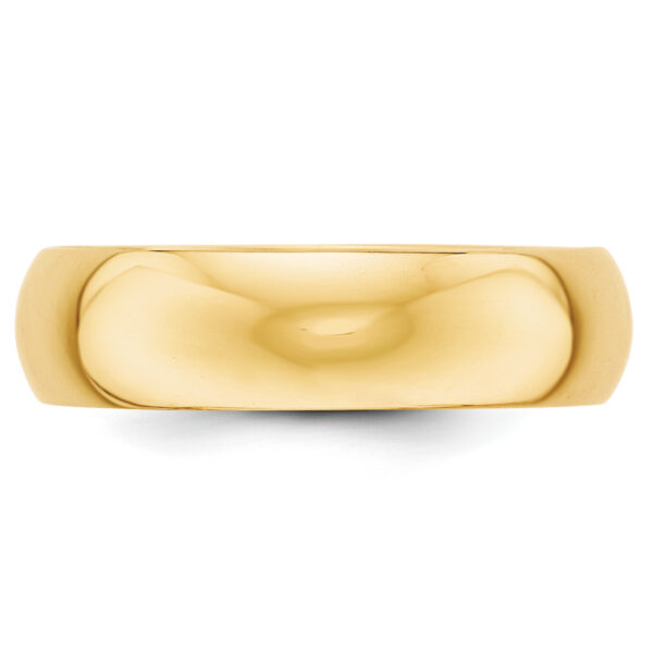14KY 6mm Half Round Band Size 14 - Image 2