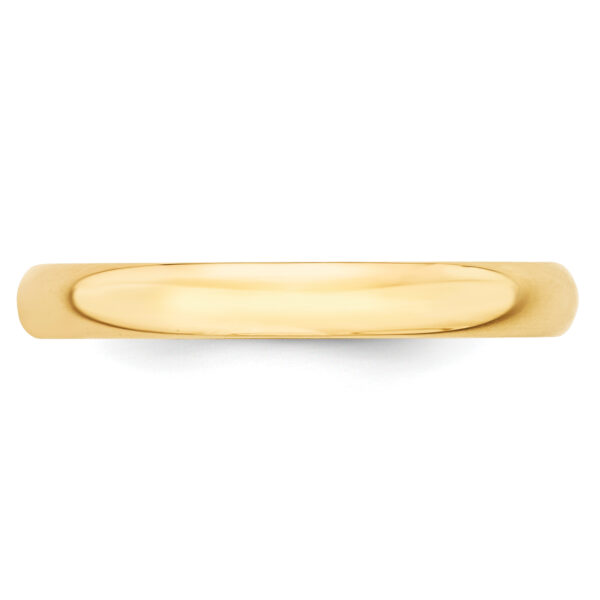 14KY 3mm LTW Half Round Band Size 9.5 - Image 2
