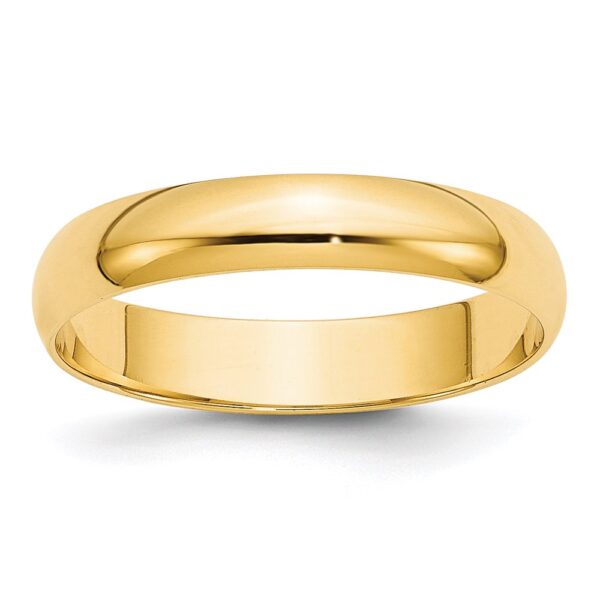 14KY 4mm LTW Half Round Band Size 4.5