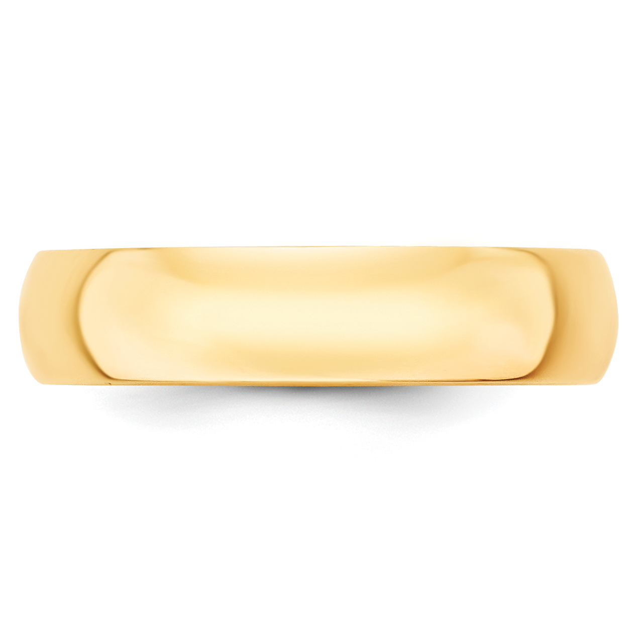 14KY 5mm LTW Half Round Band Size 5 - Image 2