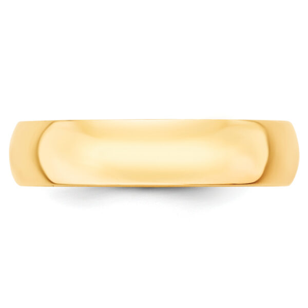 14KY 5mm LTW Half Round Band Size 6.5 - Image 2