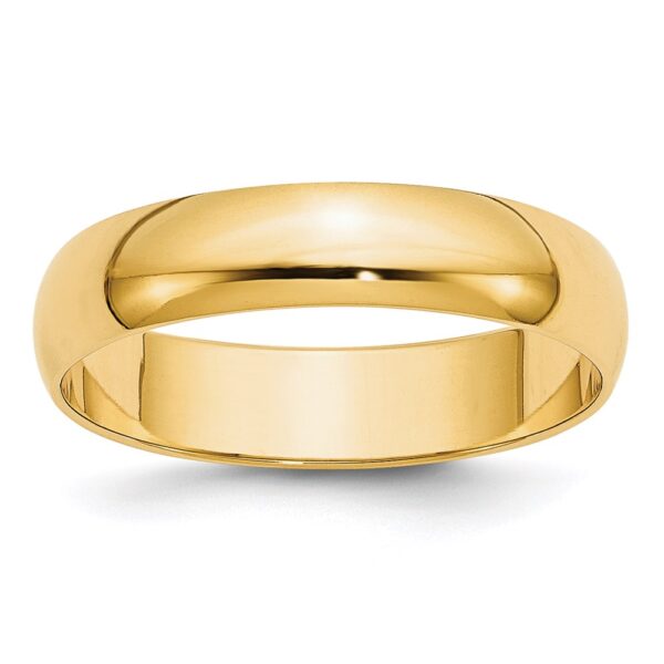 14KY 5mm LTW Half Round Band Size 5.5