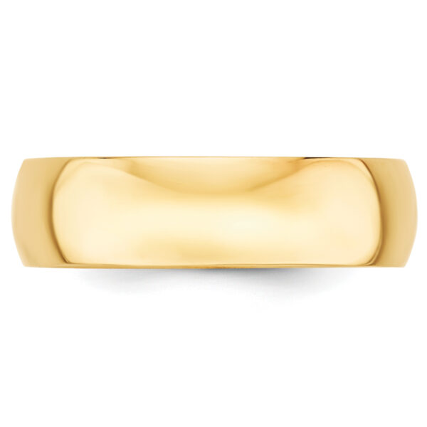 14KY 6mm LTW Half Round Band Size 9.5 - Image 2