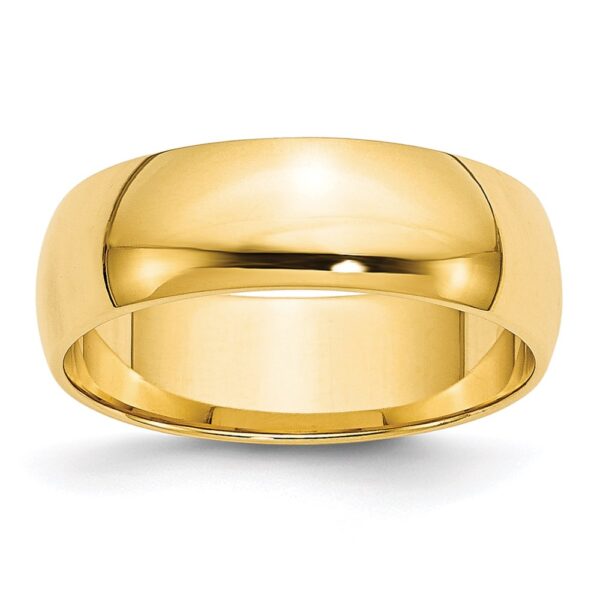 14KY 6mm LTW Half Round Band Size 9.5