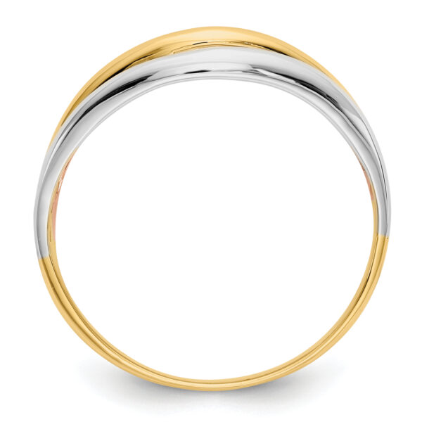 14K Tri-Color Open Fancy Ring - Image 2