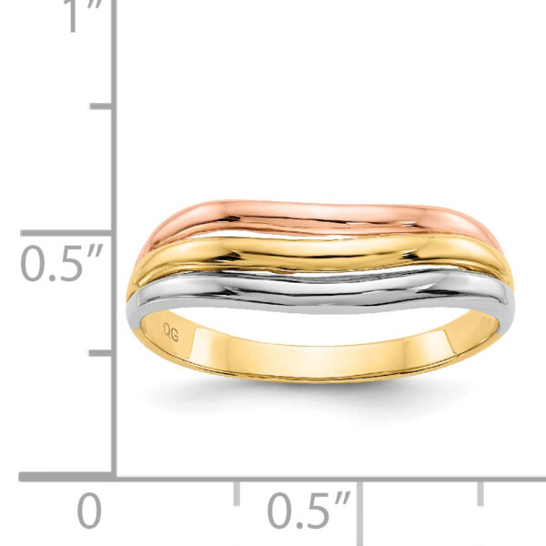 14K Tri-Color Open Fancy Ring - Image 3