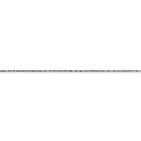 14k WG .75mm Round Open Link Cable Chain - Image 2