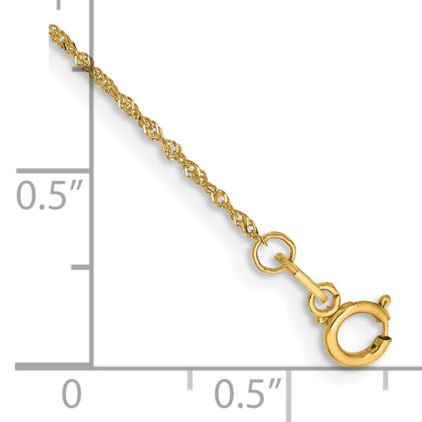 14k 1mm Singapore Chain - Image 2