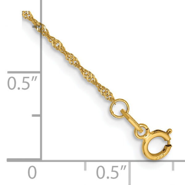 14k 1.10mm Singapore Chain - Image 2