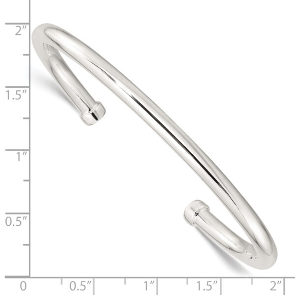Sterling Silver Polished Cuff Bangle - Image 3