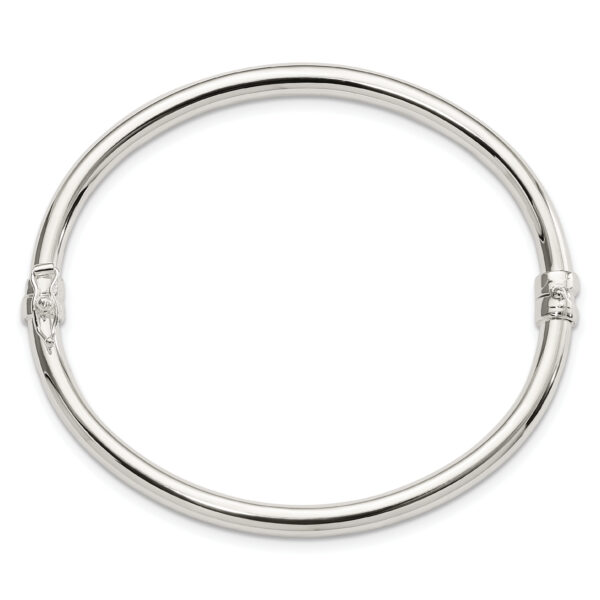 Sterling Silver Polished Hinged Bangle - Image 2
