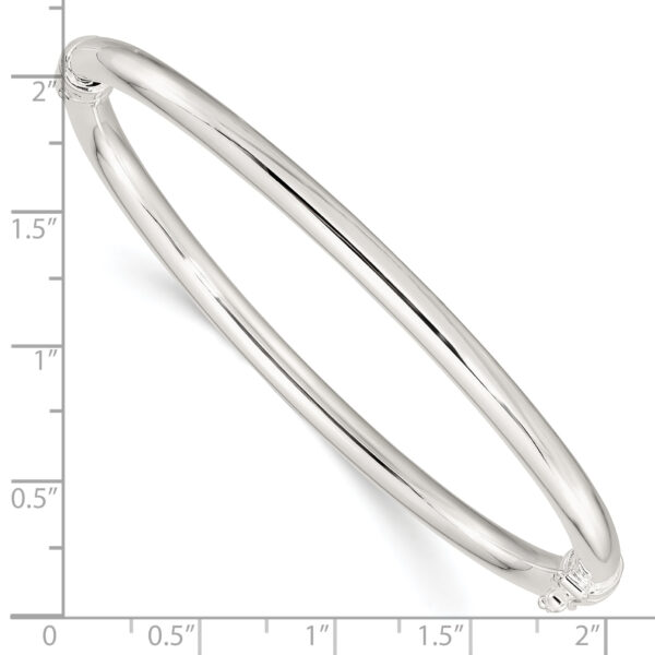 Sterling Silver Polished Hinged Bangle - Image 3