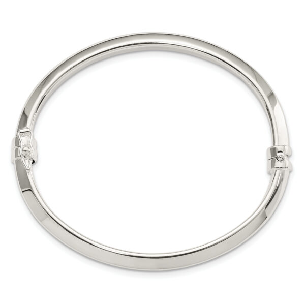 Sterling Silver Polished Hinged Bangle - Image 2