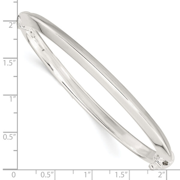 Sterling Silver Polished Hinged Bangle - Image 3