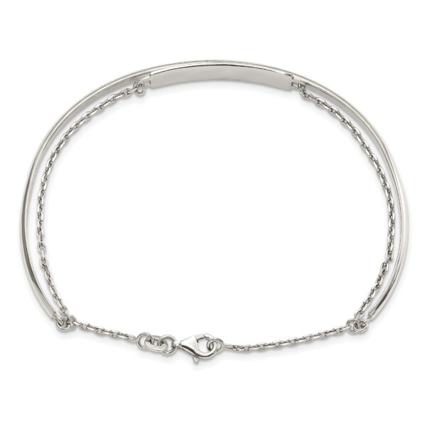 Sterling Silver Polished ID Bangle - Image 3