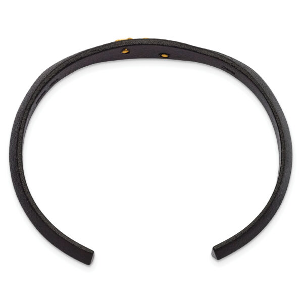 Base Metal & 10K Tri-color Black Hills Gold Black Powder Coated Bangle - Image 2