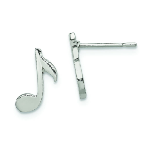 Sterling Silver Musical Note Mini Earrings