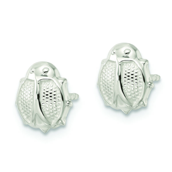 Sterling Silver Ladybug Post Earrings - Image 2