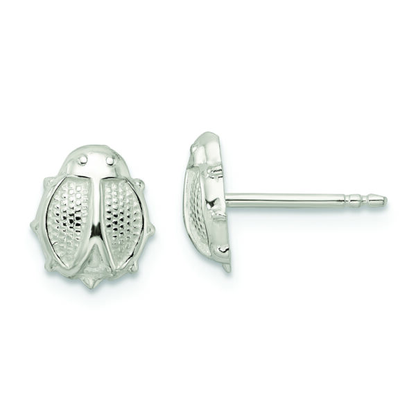 Sterling Silver Ladybug Post Earrings