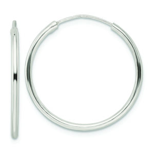 Sterling Silver Polished Endless Hoop Earrings