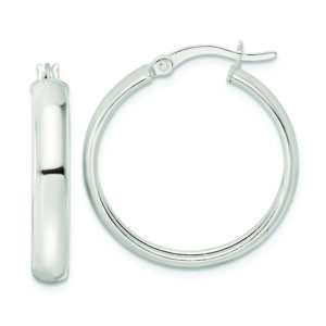 Sterling Silver Polished Hoop Earrings
