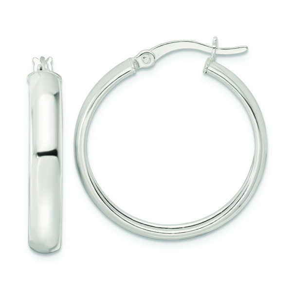 Sterling Silver Polished Hoop Earrings