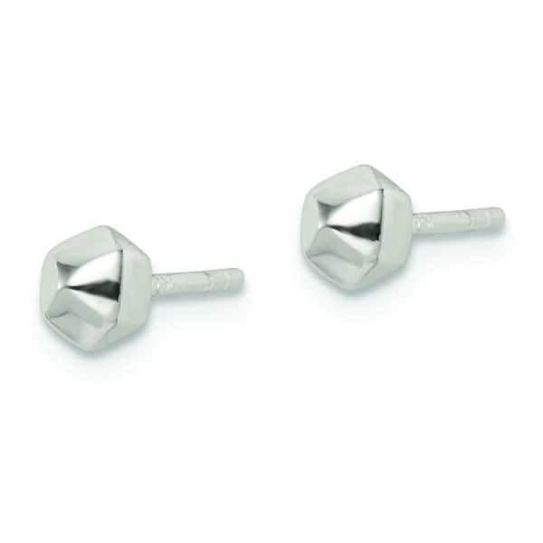 Sterling Silver Polished Geometric Shape Post Earrings - Image 2